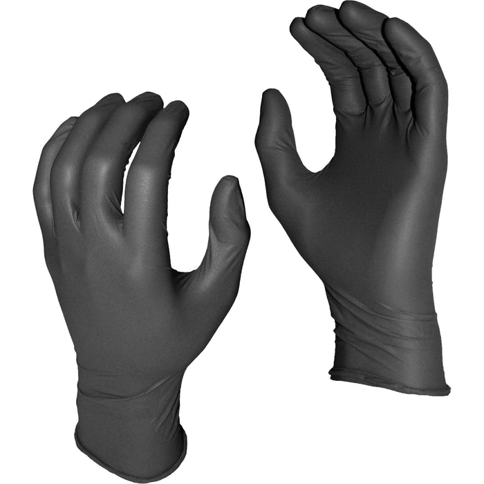 Grease Monkey® Disposable Gloves, Medium, Nitrile, 5-mil, Powder-Free, Black