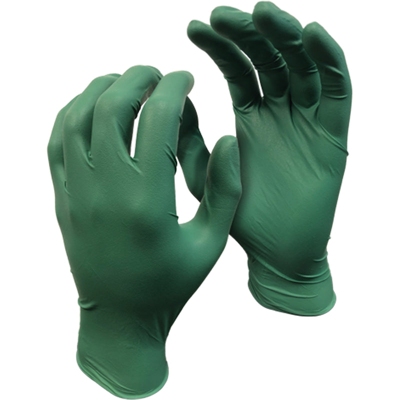 Gants Green Monkey™ 5559PF, taille L, nitrile, 4 mil, sans poudre, verts