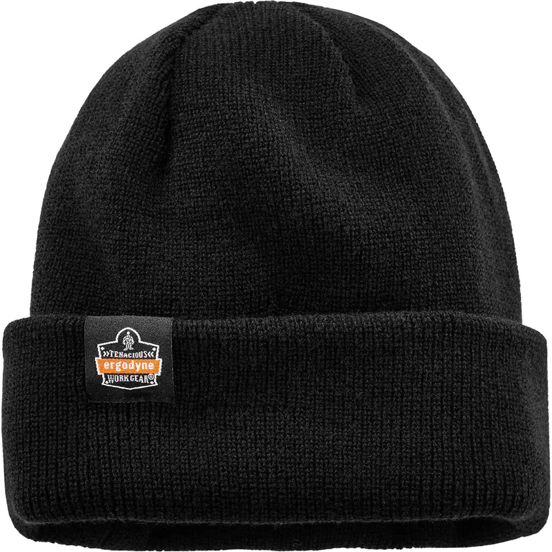 N-Ferno® Zippered Rib Knit Beanie Hat, One Size, Black