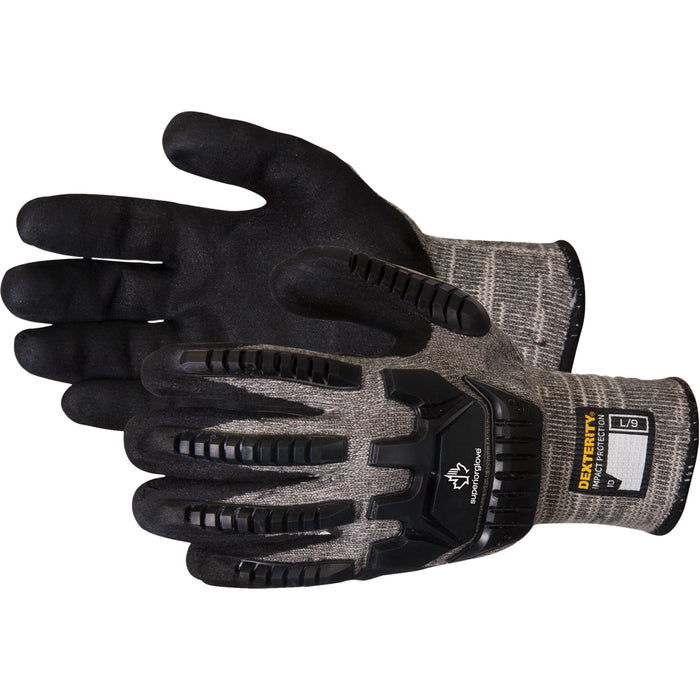 Dexterity® Impact-Resistant & Cut-Resistant Gloves, Size 11, 15 Gauge, Nitrile Coated, Cotton Shell, ASTM ANSI Level A4