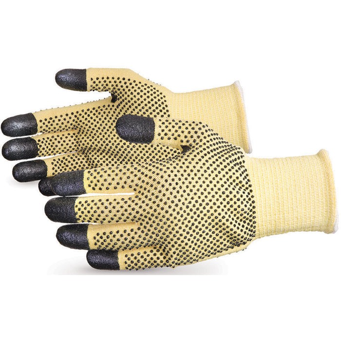 Dexterity® Ambidextrous Cut-Resistant Gloves, Size 10, 13 Gauge, PVC/Nitrile Coated, Kevlar® Shell, ASTM ANSI Level A4