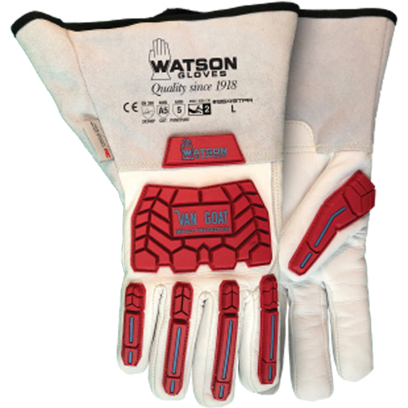 9549TPR Van Goat Gloves, X-Large, Goatskin Palm, Gauntlet Cuff