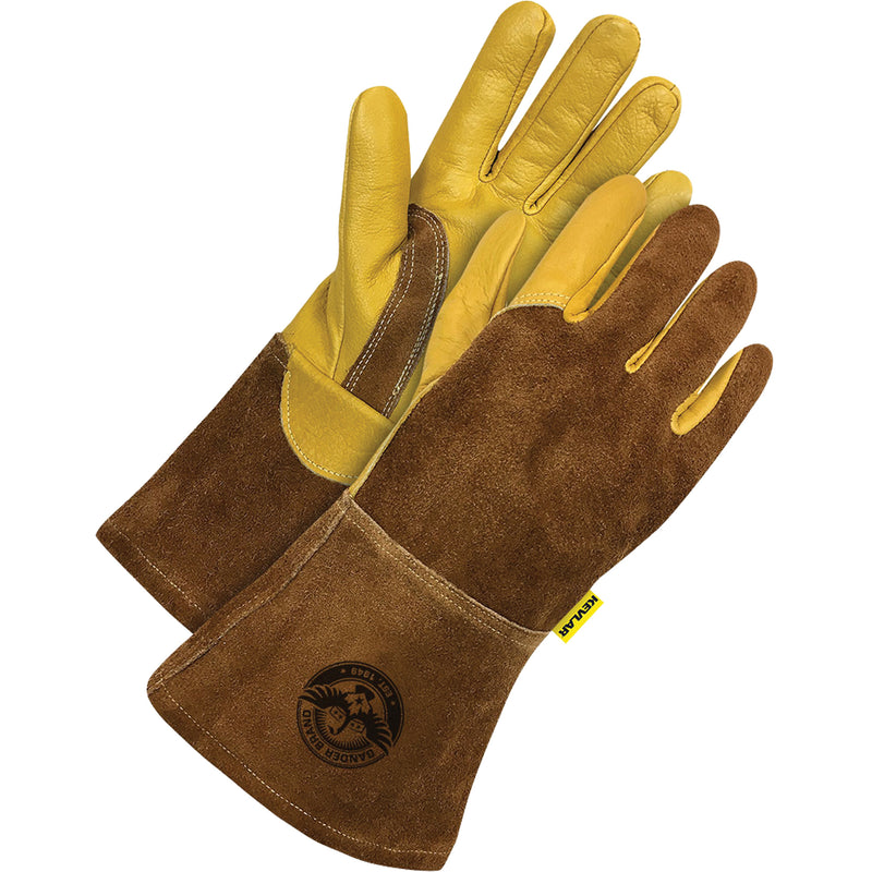 Welder's Gloves, Grain Cowhide, Size Large