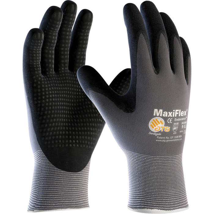 ATG MaxiFlex® Endurance™ Coated Gloves, Medium, Foam Nitrile Coating, 15 Gauge, Nylon/Lycra® Shell