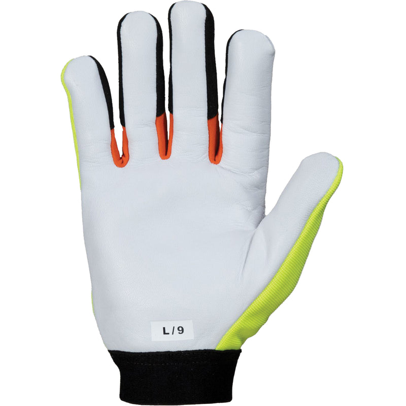 ClutchGear® High-Visibility Mechanic's Gloves, Grain Goatskin Palm, Size 3X-Large