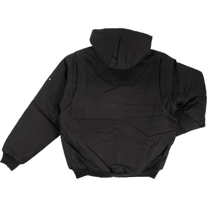 Hooded Duck Bomber Jacket, Men's, Large, Black