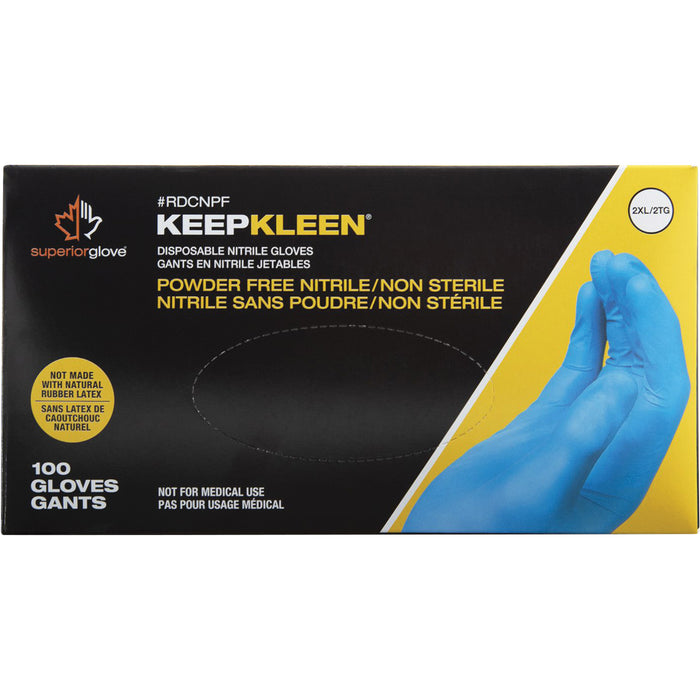 KeepKleen® Disposable Glove, X-Large, Nitrile, 2.8-mil, Powder-Free, Blue