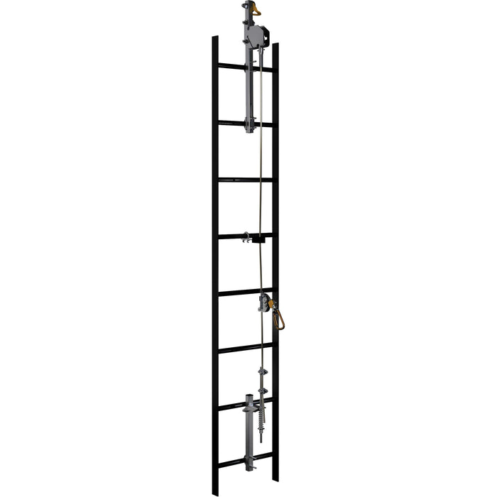 40' Lad-Saf™ Cable Vertical Safety System, Galvanized Steel