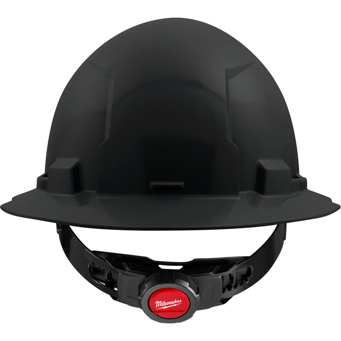 Full Brim Hardhat with 4-Point Suspension System, Ratchet Suspension, Black