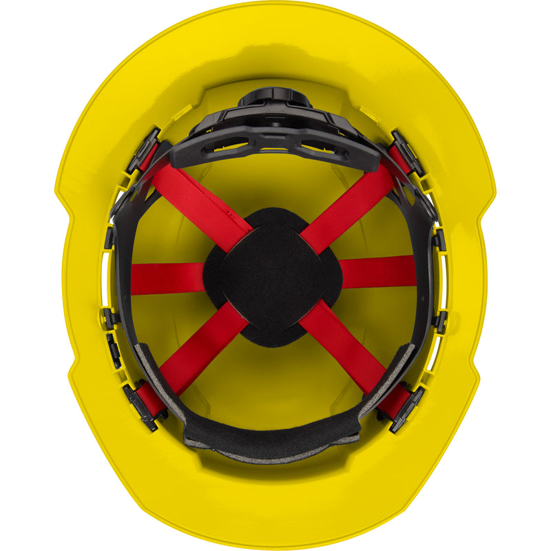 Full Brim Hardhat, Meets CSA Type 1, Ratchet Suspension, Vented