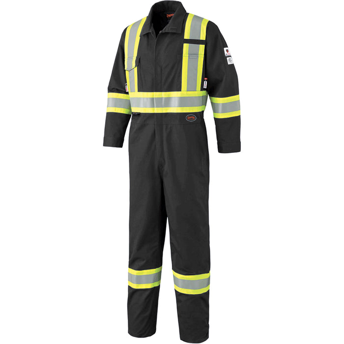 7702BK FR-Tech® 88/12 FR Arc Rated Coveralls, Size 46, Black, 9.7 cal/cm²