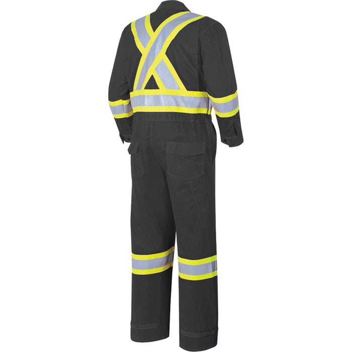 7702BK FR-Tech® 88/12 FR Arc Rated Coveralls, Size 46, Black, 9.7 cal/cm²