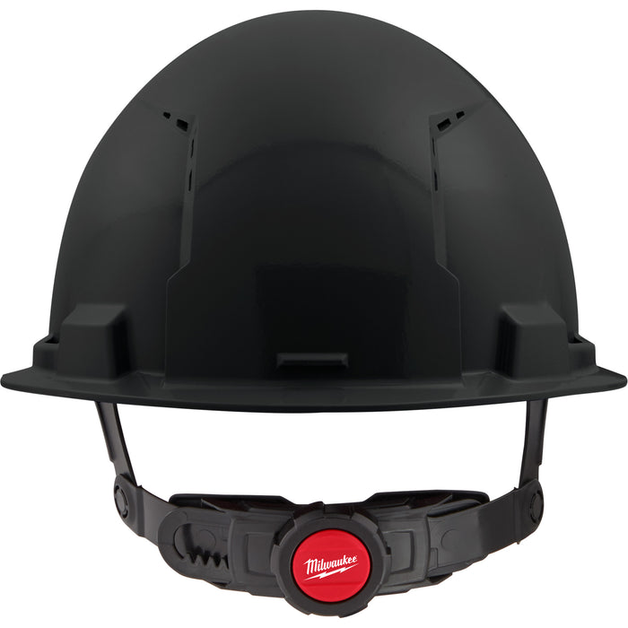 Front Brim Hardhat with 4-Point Suspension System, Ratchet Suspension, Black