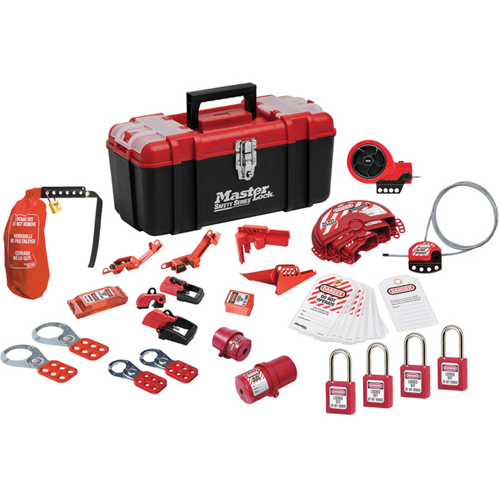 Premier Lockout Kit with Zenex™ Thermoplastic Locks, Electrical/Valve Kit, 27 Components