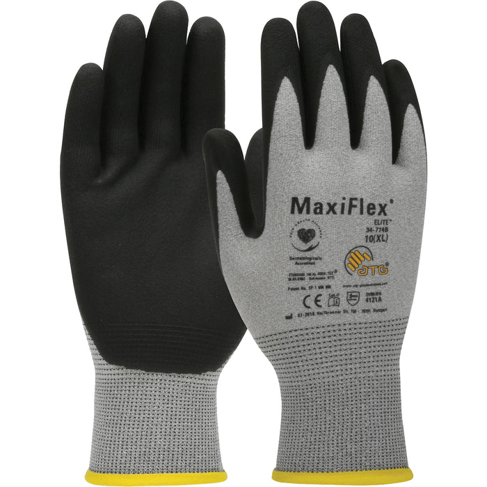 ATG MaxiFlex® Elite™ Ultra Lightweight Touchscreen Compatible Gloves, Large, Nitrile Coating, 18 Gauge, Nylon Shell