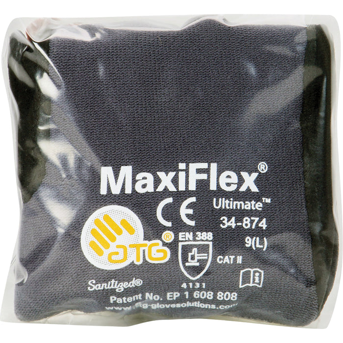 ATG MaxiFlex® Ultimate™ Touchscreen Compatible Gloves, X-Large, Nitrile Coating, 15 Gauge, Nylon/Elastane Shell