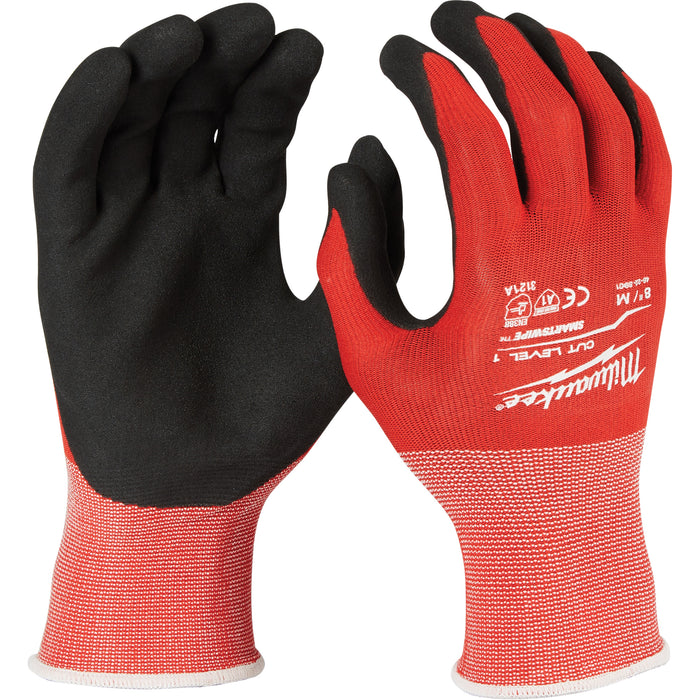 Cut-Resistant Gloves, Size Large, Nitrile Coated, Nylon/Lycra® Shell, ANSI/ISEA 105 Level 1/EN 388 Level 1