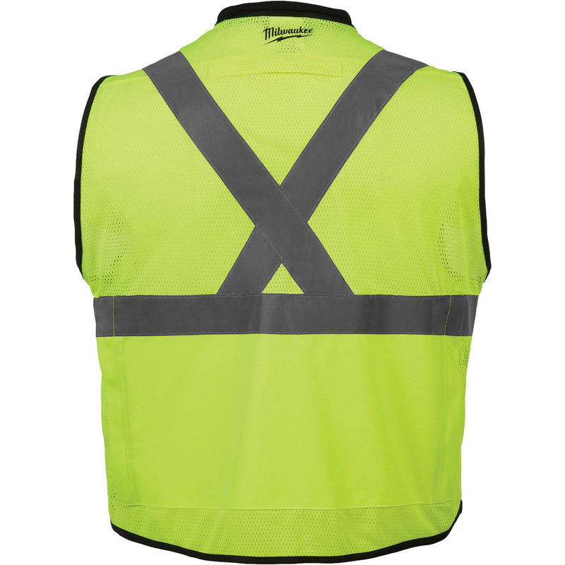 Performance Safety Vest, High Visibility Lime-Yellow, 2X-Large/3X-Large
