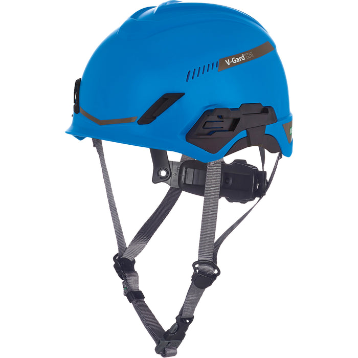 V-Gard® H1 Safety Helmet, Vented, Ratchet, Blue