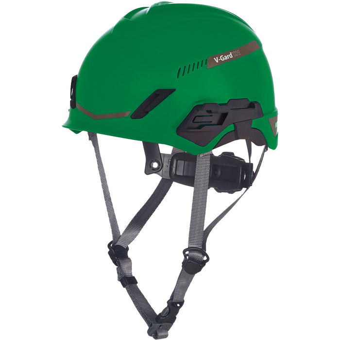 V-Gard® H1 Safety Helmet, Vented, Ratchet, Green