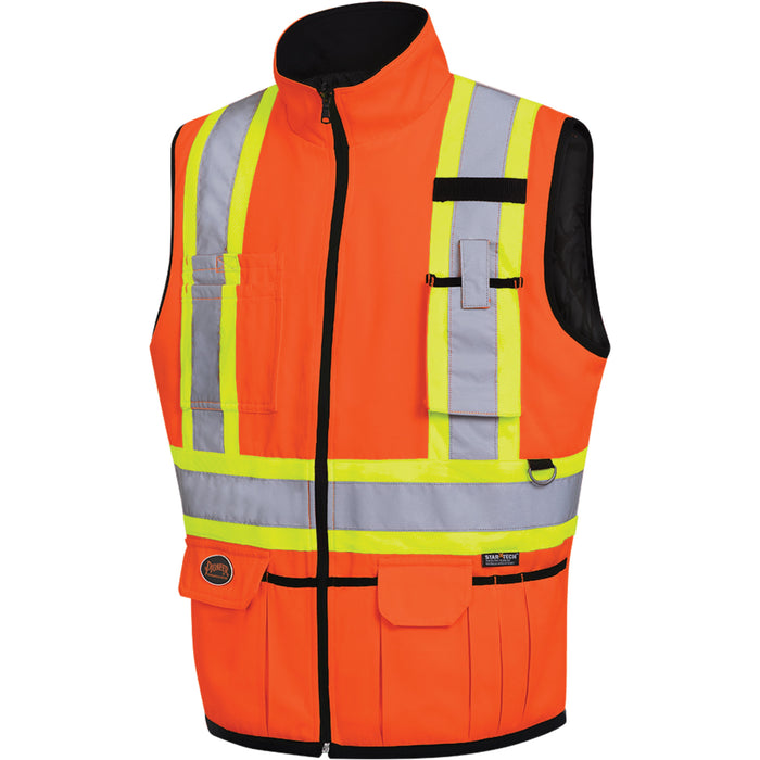 6688 Reversible Vest, High Visibility Orange, Medium, Polyester