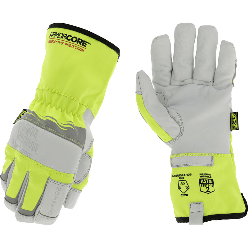 Gants de protection contre les piqûres d'aiguilles haute visibilité
