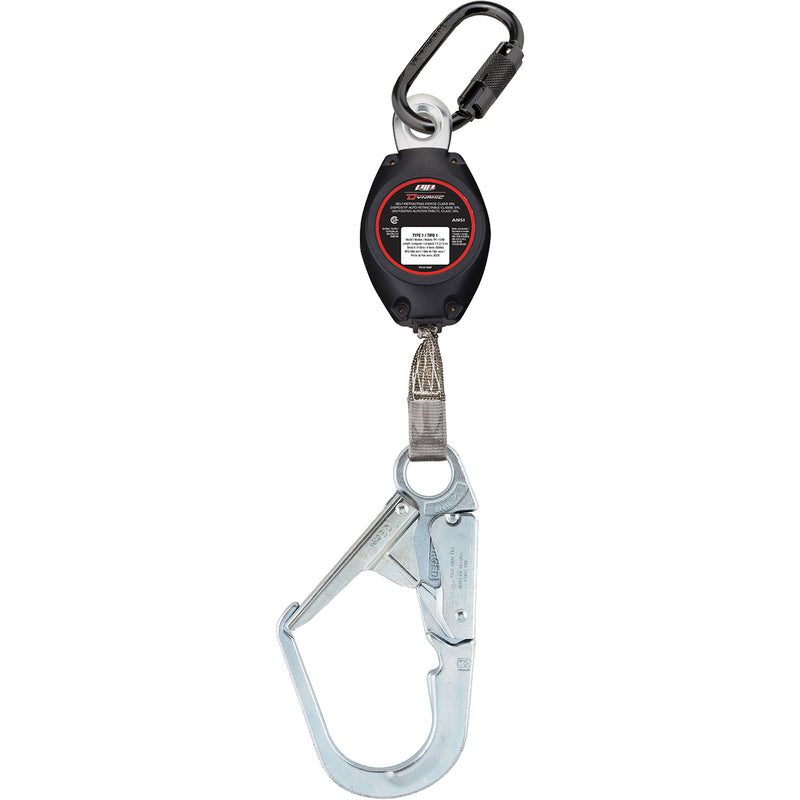 Dynamic™ Large Snap Hook Self-Retracting Lifeline, 7', Polyester, Swivel