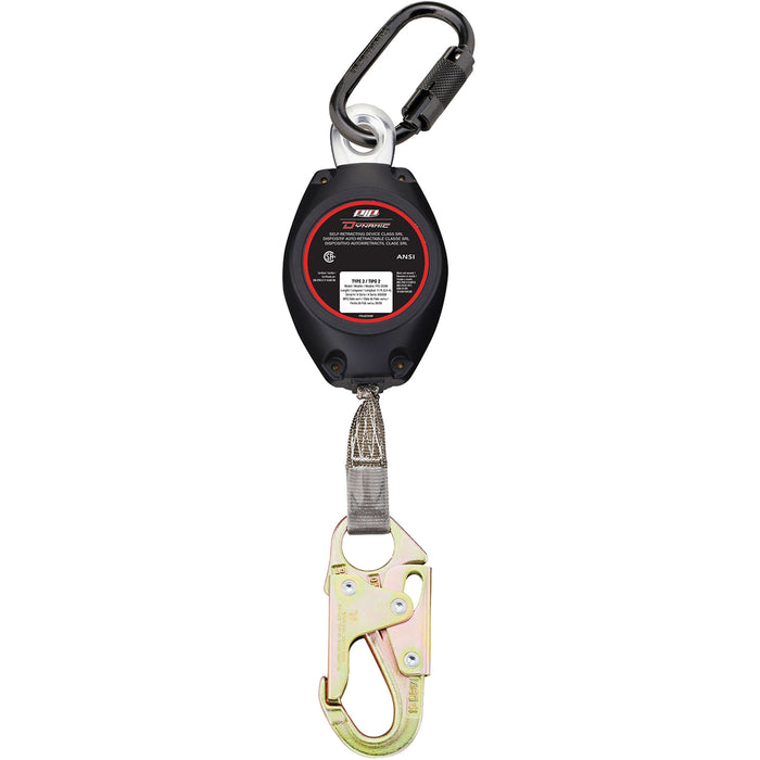 Dynamic™ Small Snap Hook Self-Retracting Lifeline, 11', Polyester, Swivel