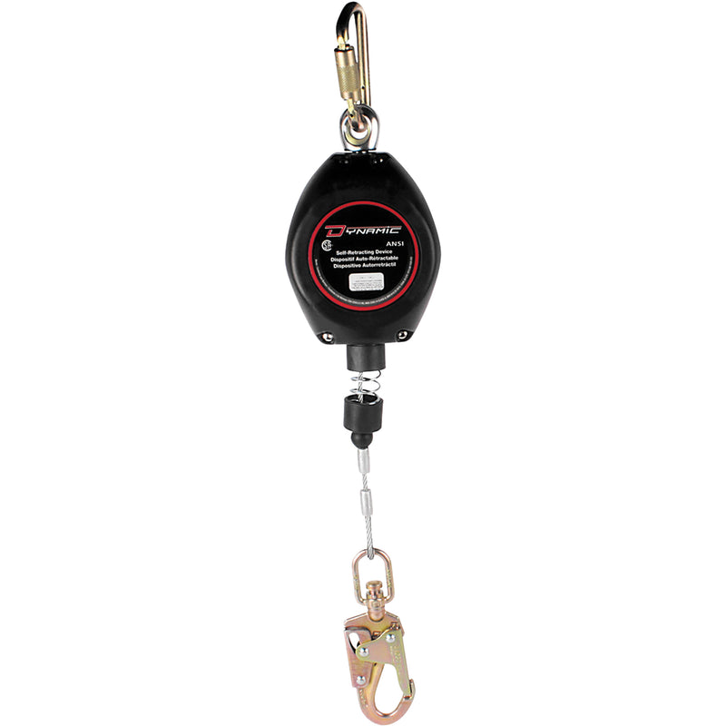 Dynamic™ Self-Retracting Lifeline, 20', Galvanized Steel, Swivel