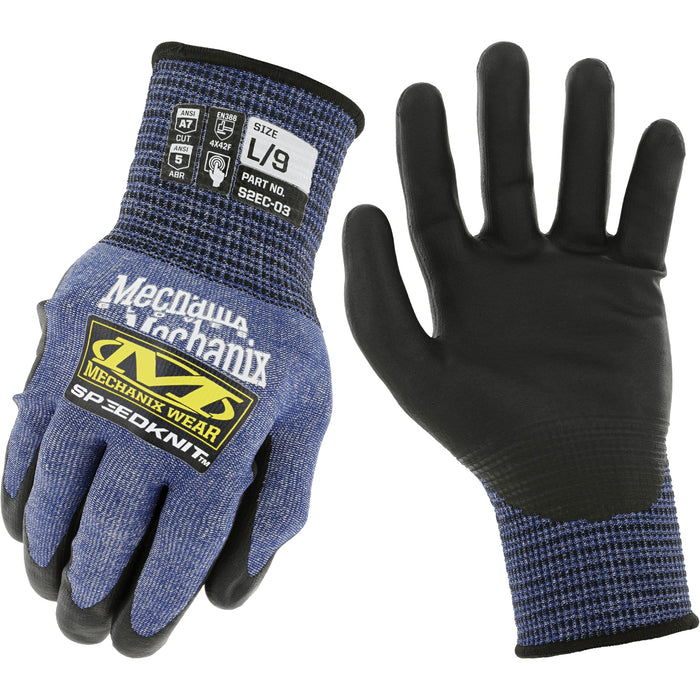 Speedknit™ S2EC03 Cut-Resistant Gloves, Size 2X-Large/11, 18 Gauge, Urethane Coated, HPPE/Tungsten Shell, ASTM ANSI Level A7/EN 388 Level F