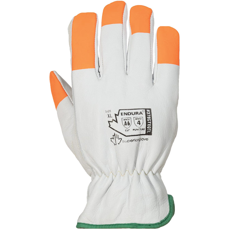 Endura® Thinsulate™ Cut-Resistant Gloves, Size X-Large/10, Goatskin/TenActiv™ Shell, ASTM ANSI Level A6