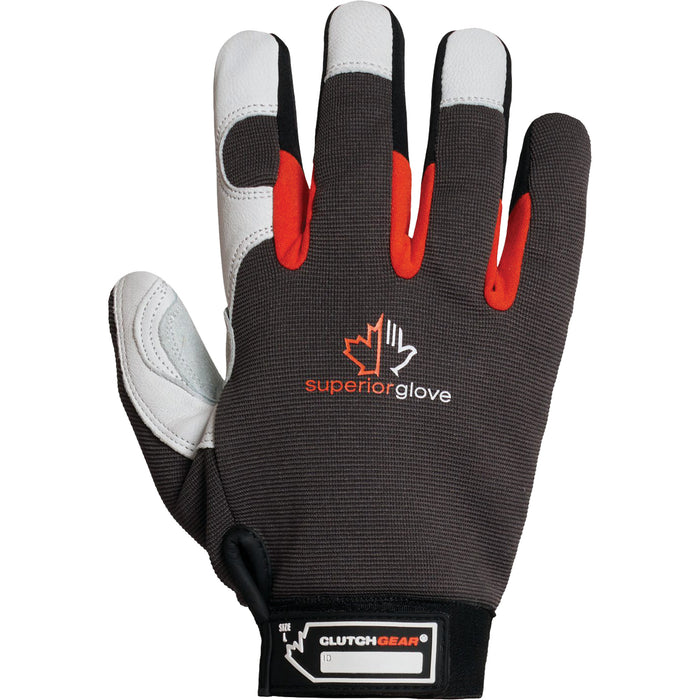 Clutch Gear® Thinsulate™ Mechanic's Gloves, Grain Goatskin/Split Leather Palm, Size X-Large/10