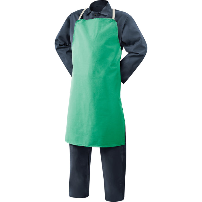 Weldlite™ Fire-Resistant Cotton Apron, Bib, 36" L, Green