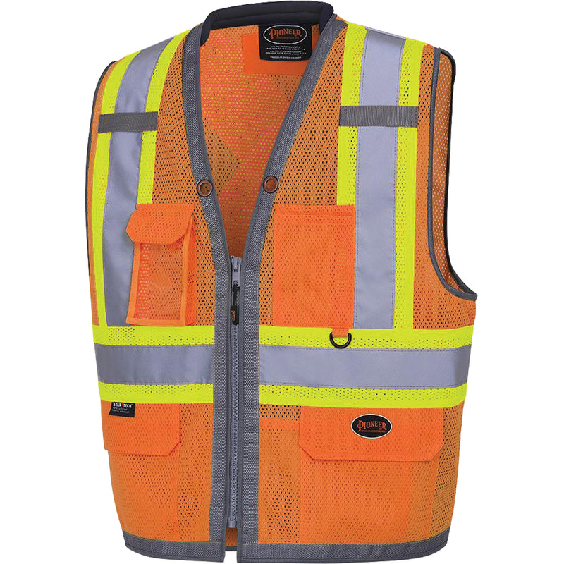 6674 The Rock Mesh Surveyor's Vest, High Visibility Orange, Large, Polyester