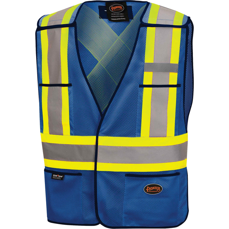 6927RB Tear-Away Safety Vest, Royal Blue, Polyester