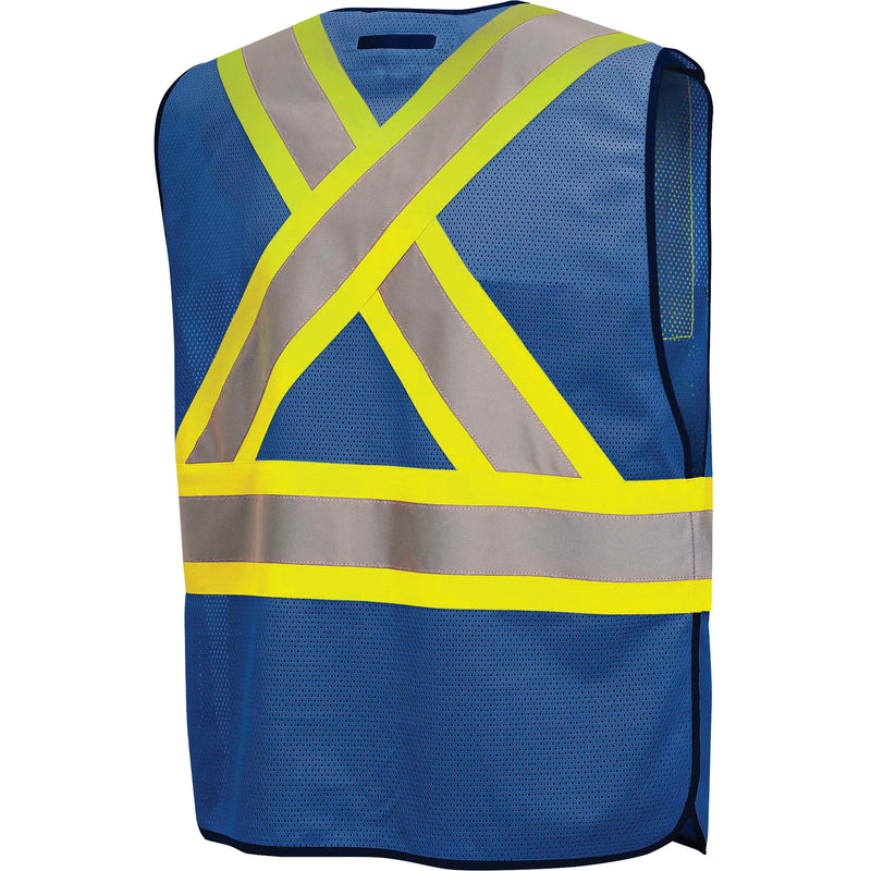 6927RB Tear-Away Safety Vest, Royal Blue, Polyester