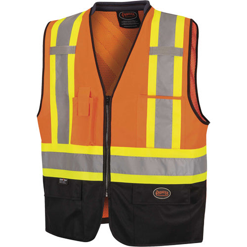 6894 Zip-Front Bi-Colour Safety Vest