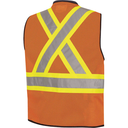 6894 Zip-Front Bi-Colour Safety Vest