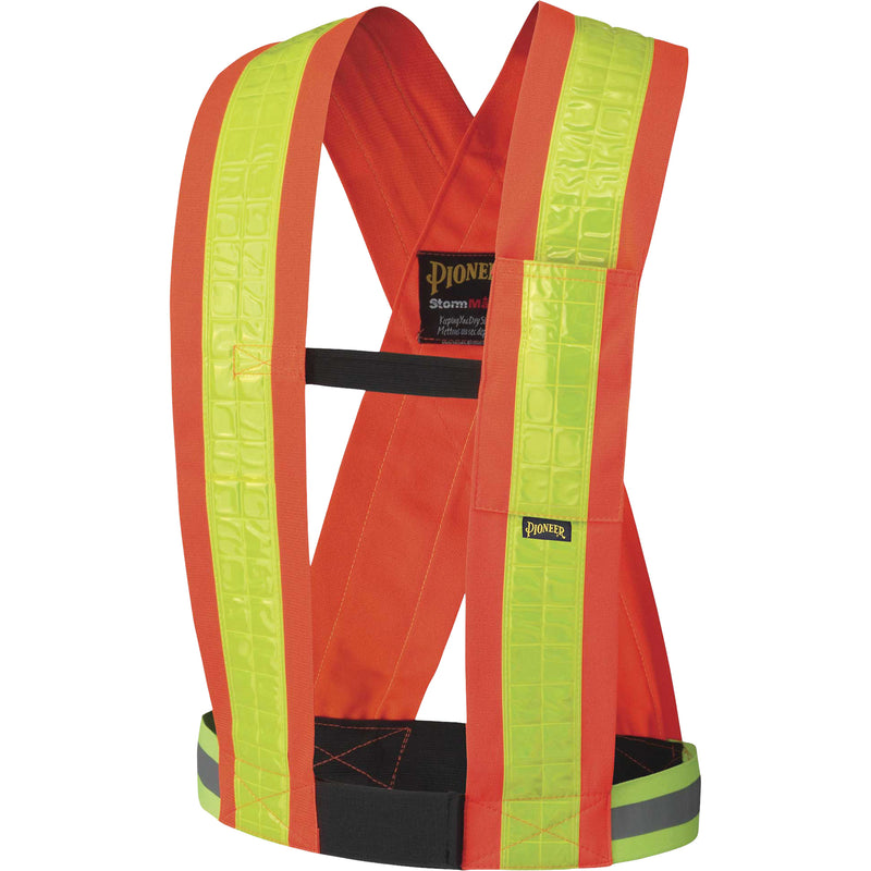 5593 Safety Sash, High Visibility Orange, Yellow Reflective Colour, One Size