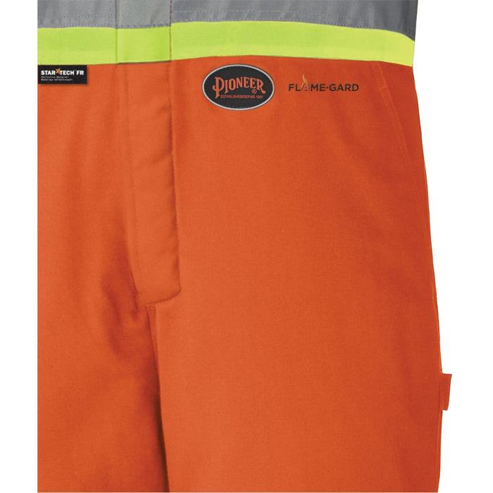 5534A Flame-Resistant Quilted Safety Overalls, Large, Orange