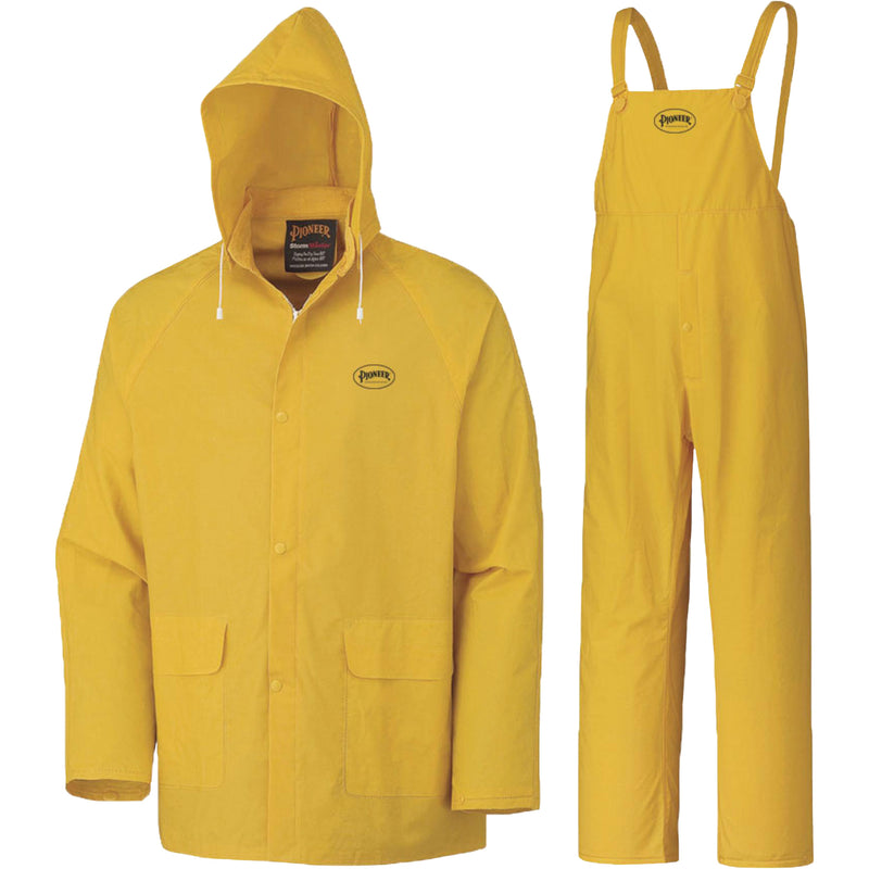577 3-Piece Rain Suit, Polyester/PVC, Large, Yellow