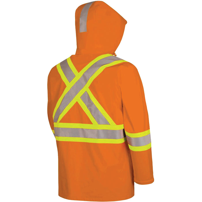 5880 FR/Arc-Rated Waterproof Rain Jacket, X-Large, High Visibility Orange, 10 cal/cm²
