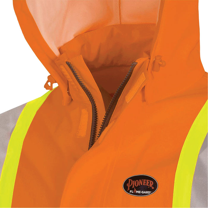 5880 FR/Arc-Rated Waterproof Rain Jacket, Medium, High Visibility Orange, 10 cal/cm²