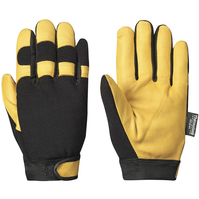 891 Mechanic's Style Insulated Ergonomic Gloves, Grain Goatskin Palm, Size X-Large