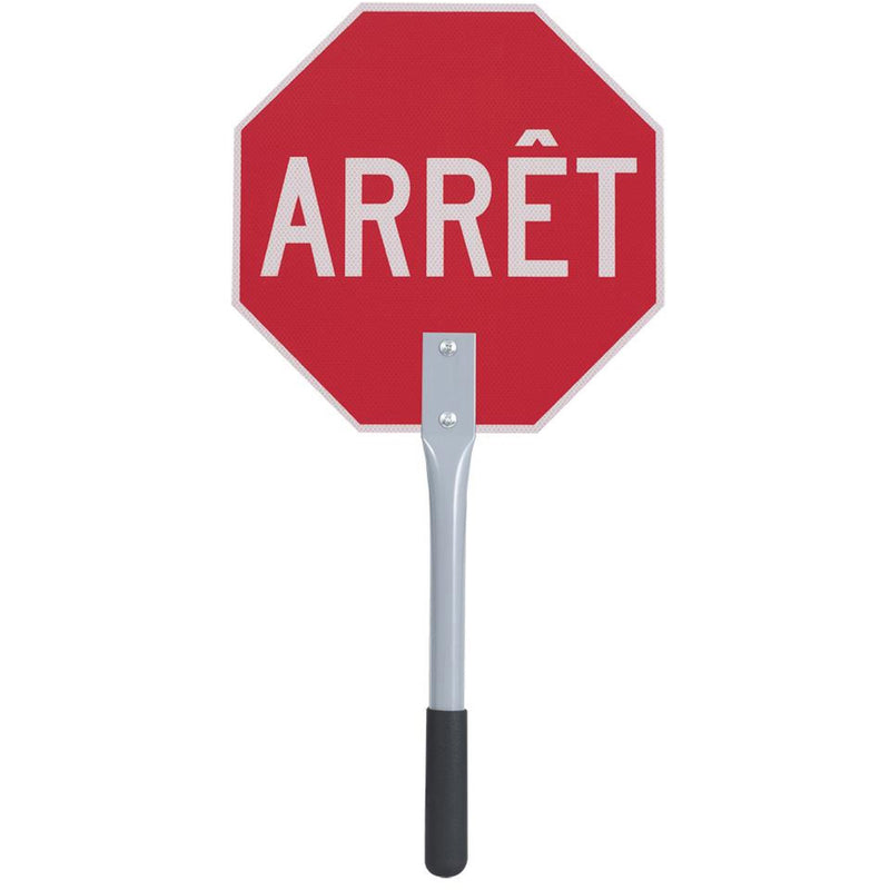 Traffic Stop/Slow Paddle - French, Coroplastic