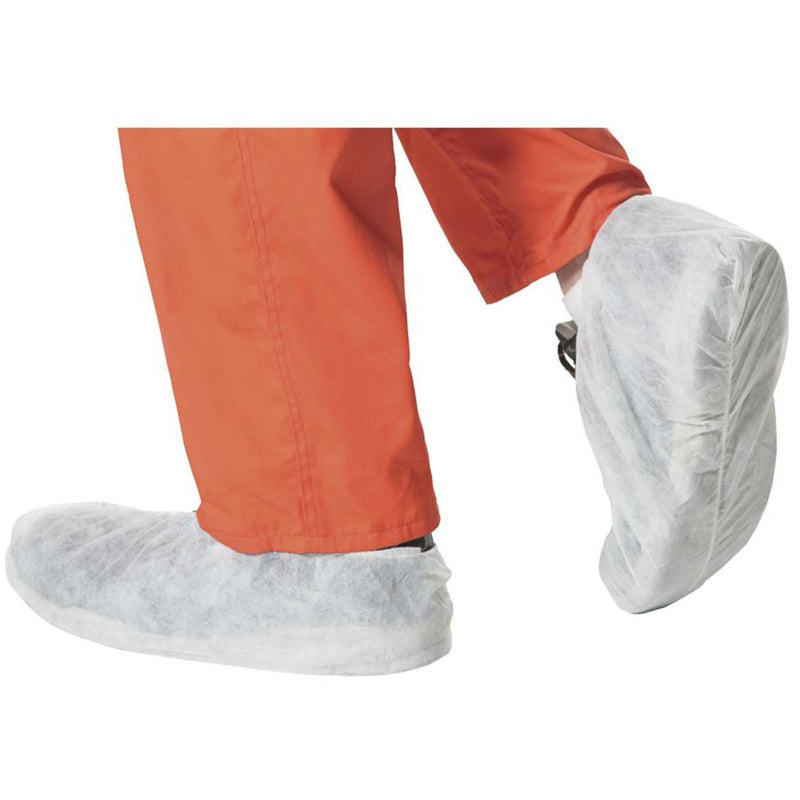 2022 Disposable Shoe Covers, One Size, Polypropylene, White