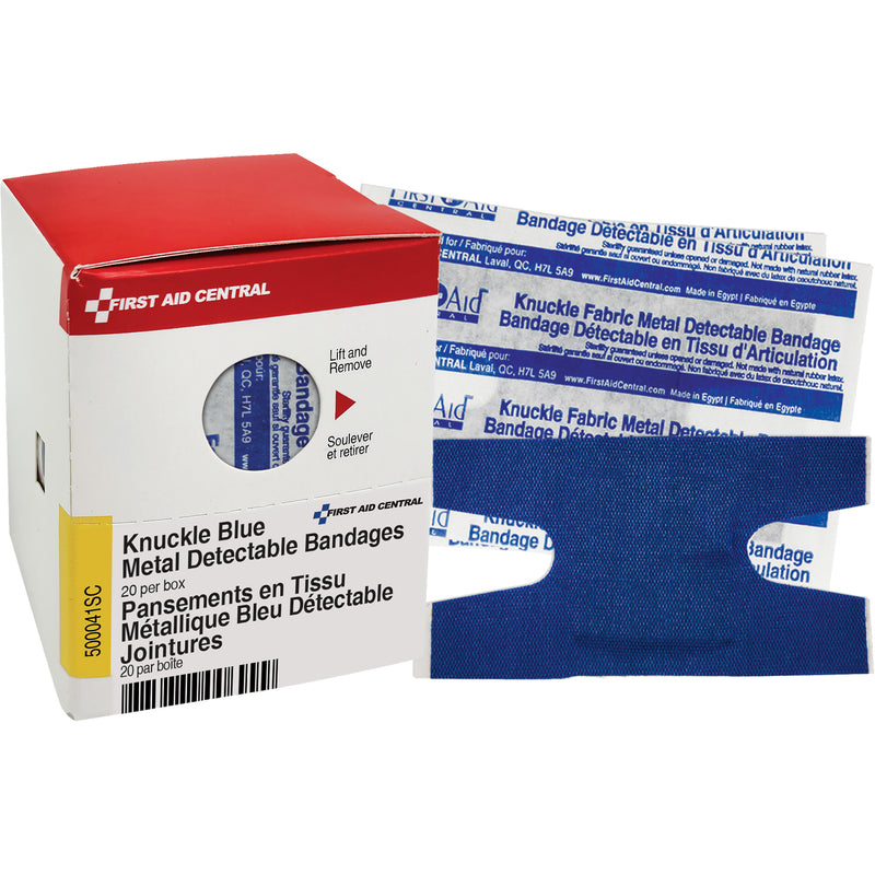 Bandages détectables bleus Knuckle