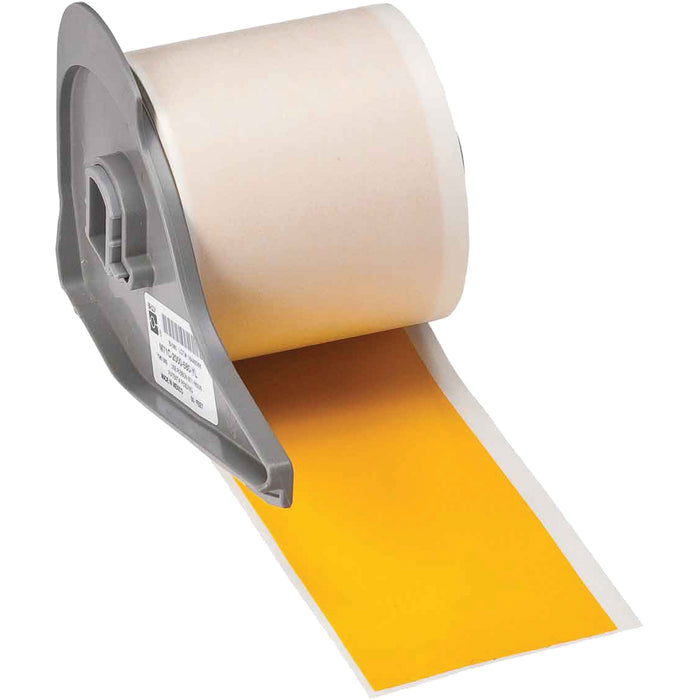 All-Weather Permanent Adhesive Label Tape, Vinyl, Yellow, 2" Width