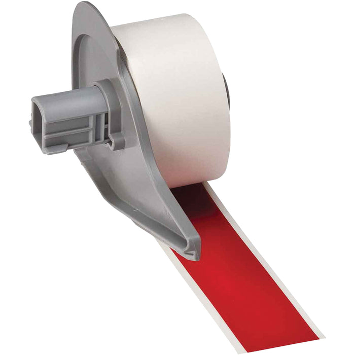 All-Weather Permanent Adhesive Label Tape, Vinyl, Red, 1" Width