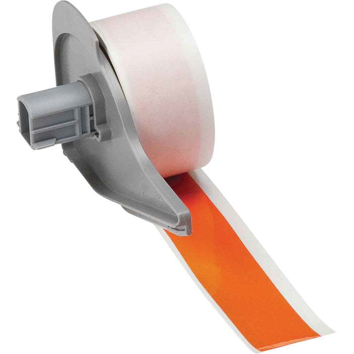 All-Weather Permanent Adhesive Label Tape, Vinyl, Orange, 1" Width